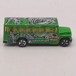 1988 Vintage Hot Wheels Green Bus Triceratops
